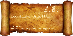 Ledniczky Brigitta névjegykártya